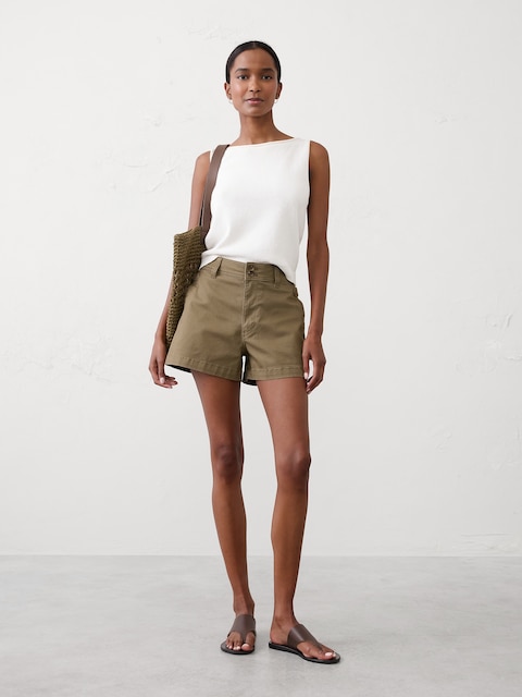 Authentic High-Rise Utility Chino Short