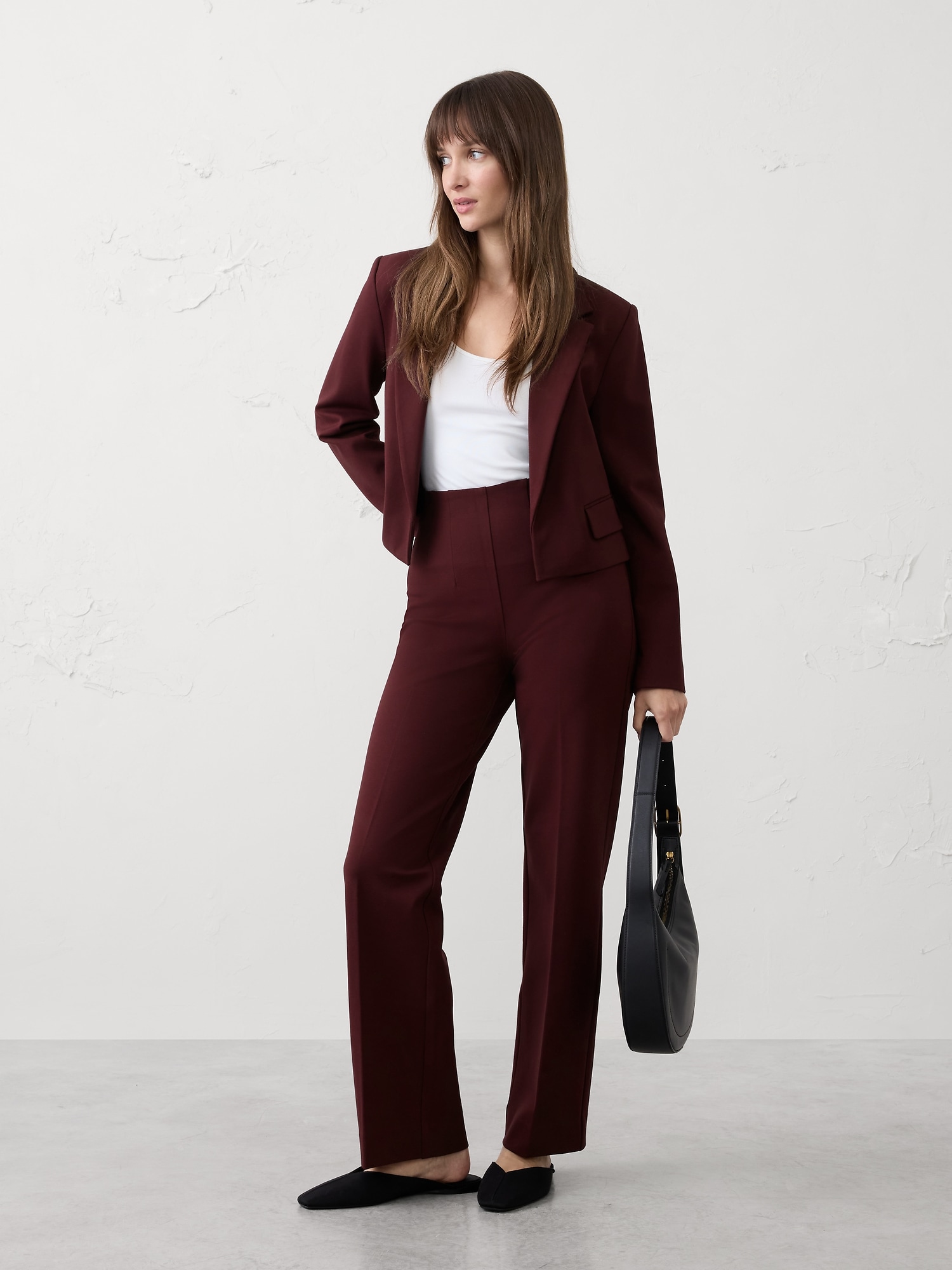Straight Ponte Pull-On Pant