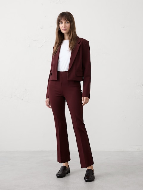 Bootcut Cropped Ponte Pull-On Pant