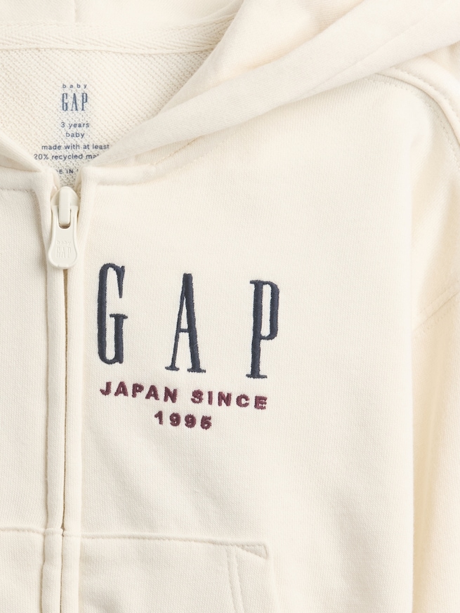30th アニバーサリー ヴィンテージソフト GAPロゴ ジップアップパーカー (幼児・ベビー)-3