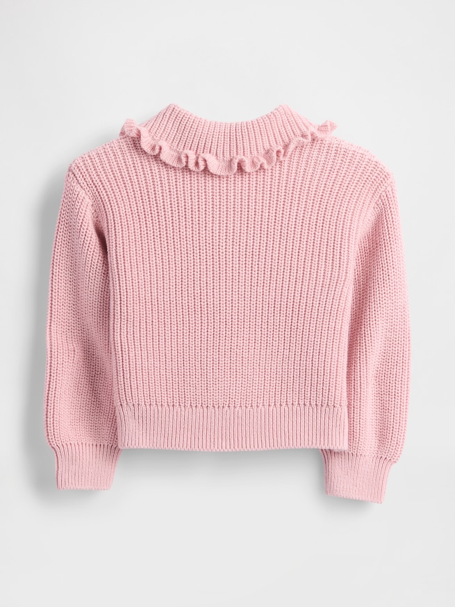 襟付きニットカーディガン-1