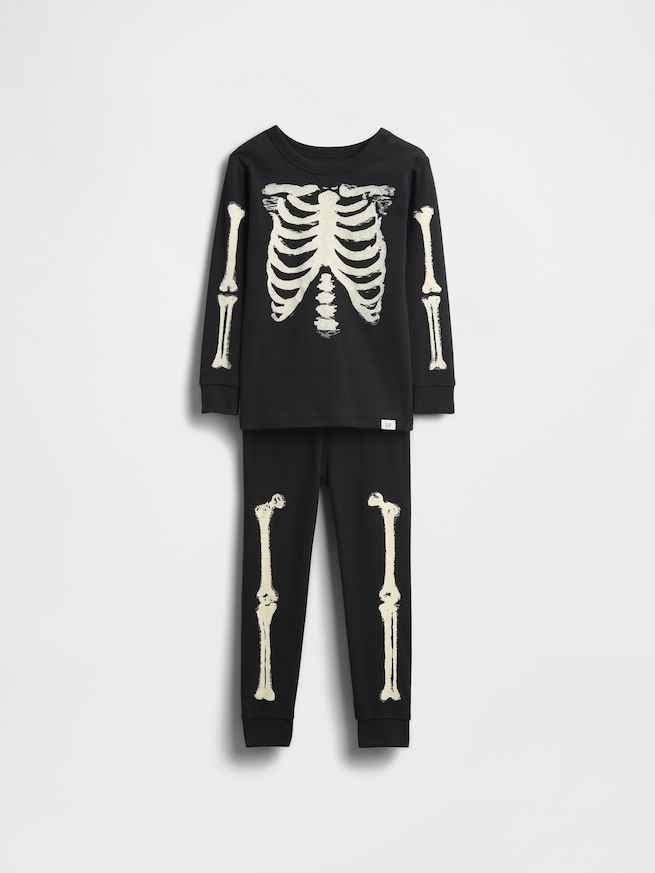 オーガニック ブラッシュドコットン 蓄光プリント パジャマセット (幼児・ベビー)-0