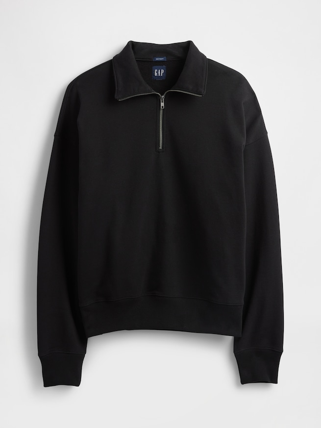 ヘビーウェイト オーバーサイズ 1/4ジップアップ プルオーバー-4