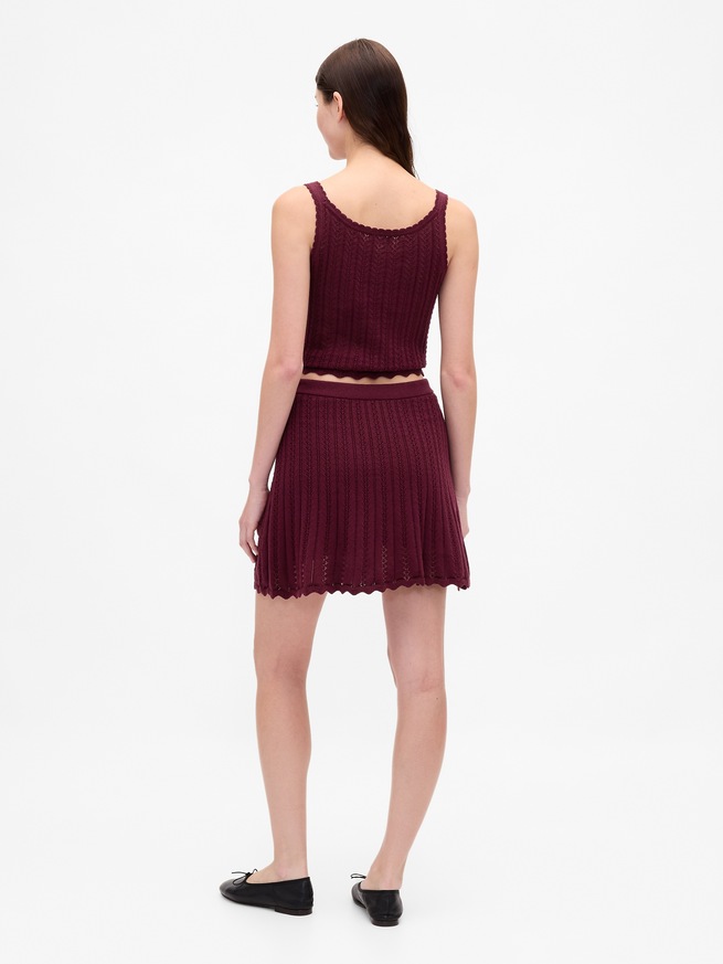 コットン100％ ポインテール ミニスカート-1