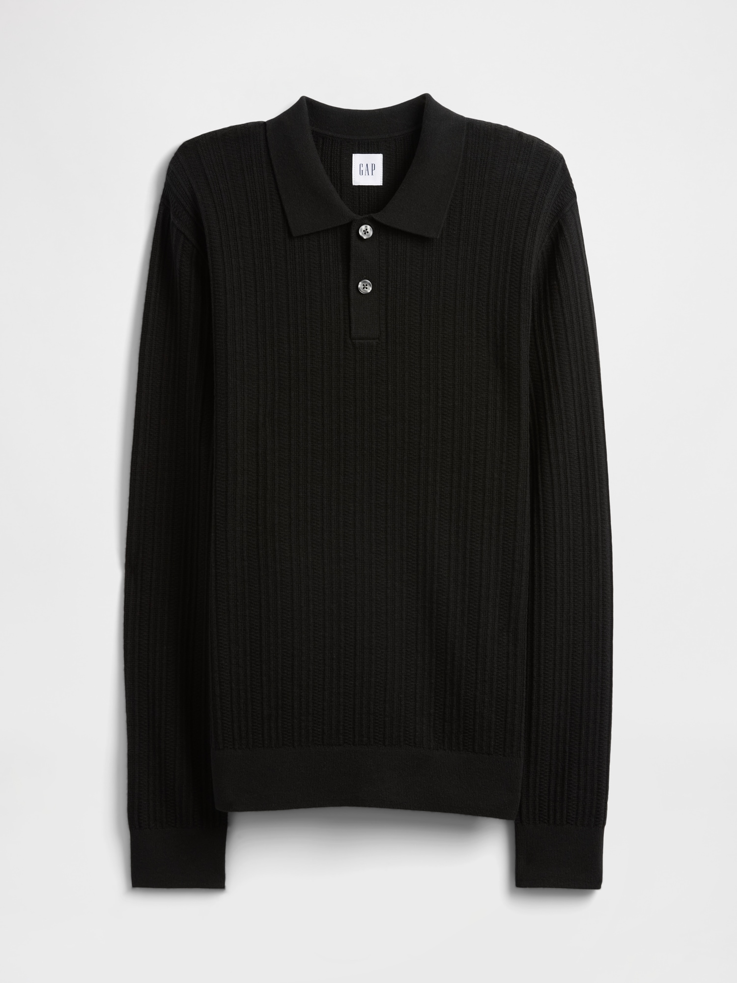 polo Ralph lauren黒Lシャツsupreme GAPユニクロ Relaxed Ribbed Sweater Polo Shirt | Gap Factory