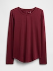 GapFit ブラッシュド ジャージー ラウンドヘム Tシャツ-3