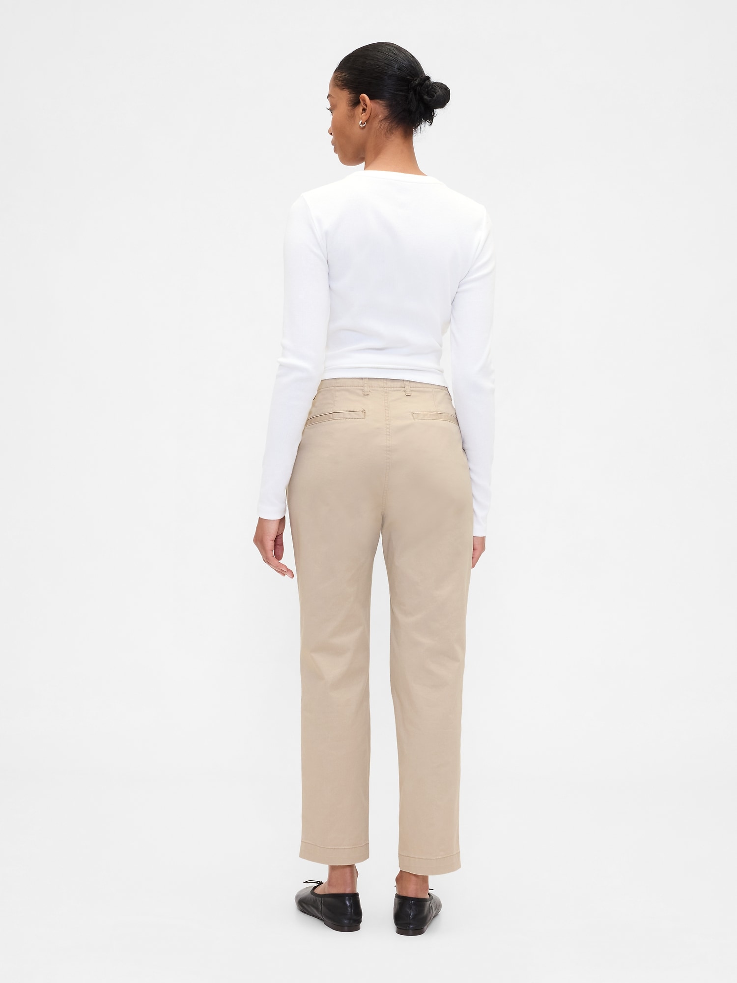 ミッドライズ ダウンタウン カーキパンツ-1