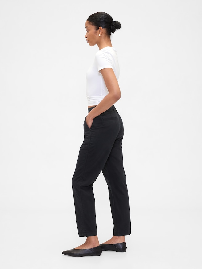 ミッドライズ ダウンタウン カーキパンツ-2