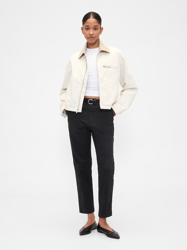 ミッドライズ ダウンタウン カーキパンツ-0