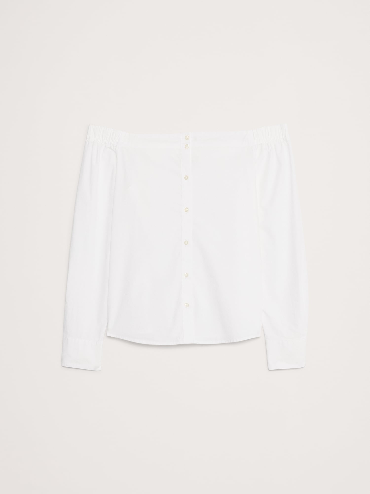 コットンポプリン オフショルダートップス-4 コットンポプリン オフショルダートップス-4