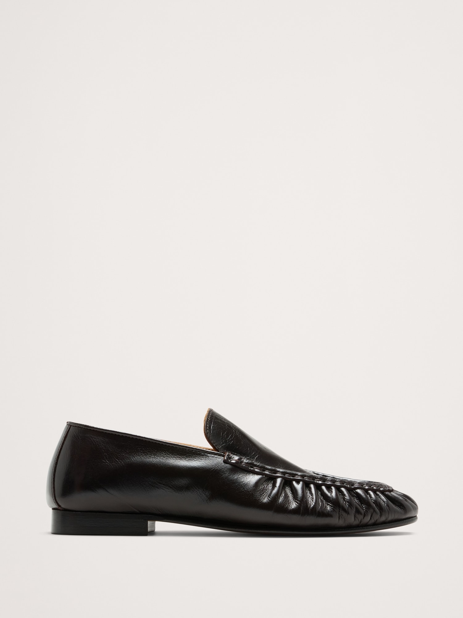 Leather Moc-Toe Loafer