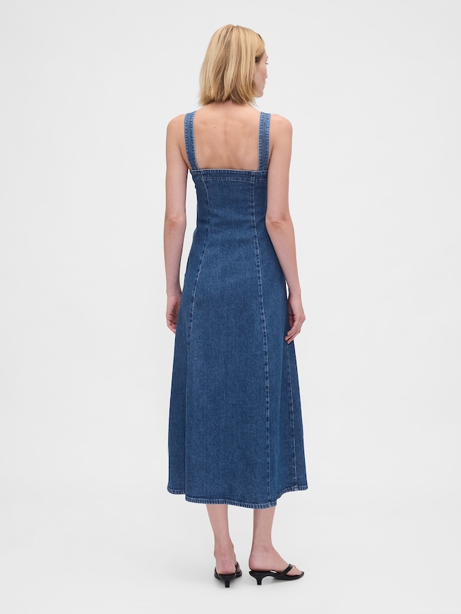 デニム ミディワンピース-1