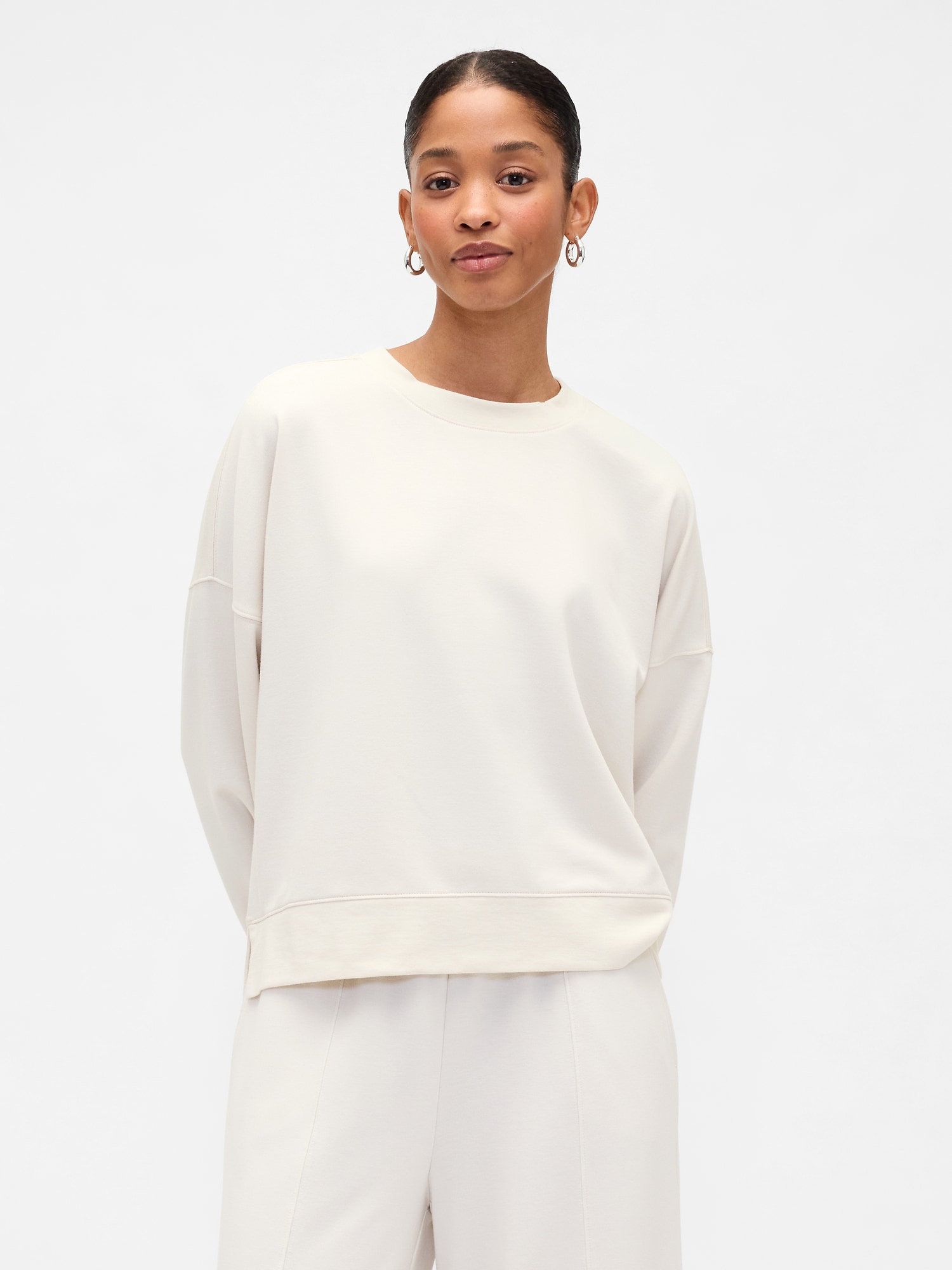 CloudLight Balloon Sleeve Crewneck Sweatshirt