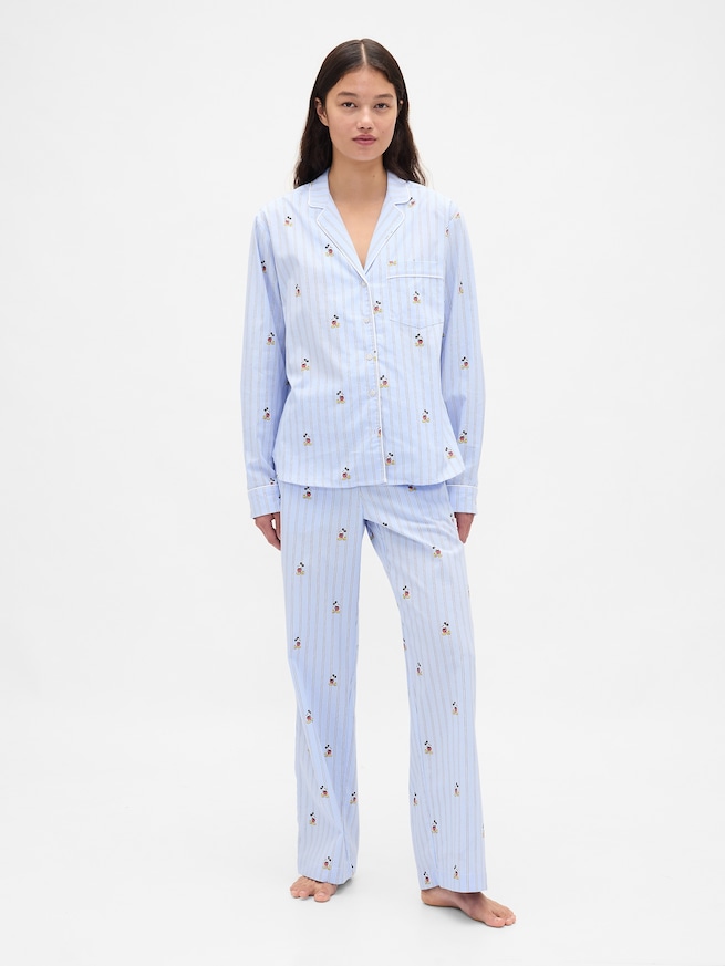 Gap × ディズニー ポプリン パジャマシャツ-1