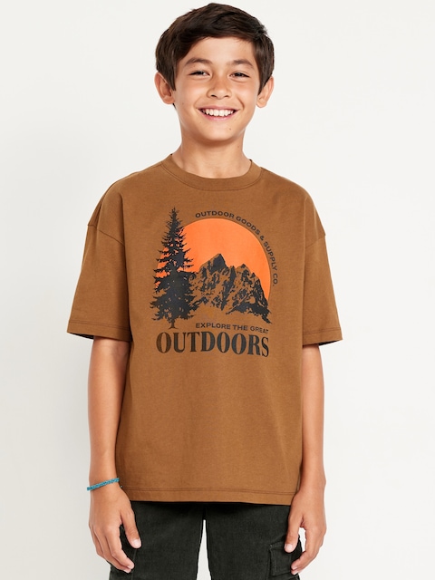 Oversized Short-Sleeve Graphic T-Shirt for Boys