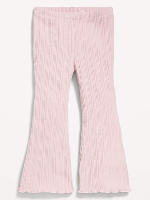 Cozy Ribbed Flare-Leg Leggings for Toddler Girls