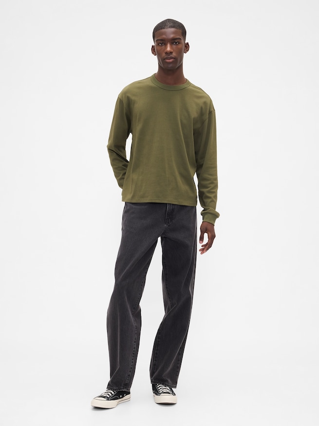 オーバーサイズ クロップド Tシャツ-1