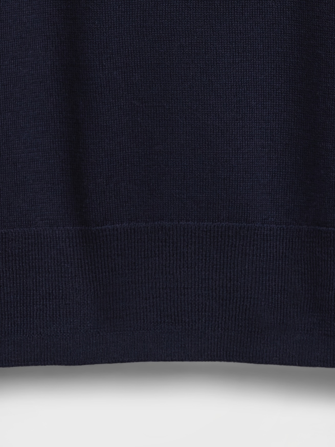 メリノウール100% クルーネックセーター-3