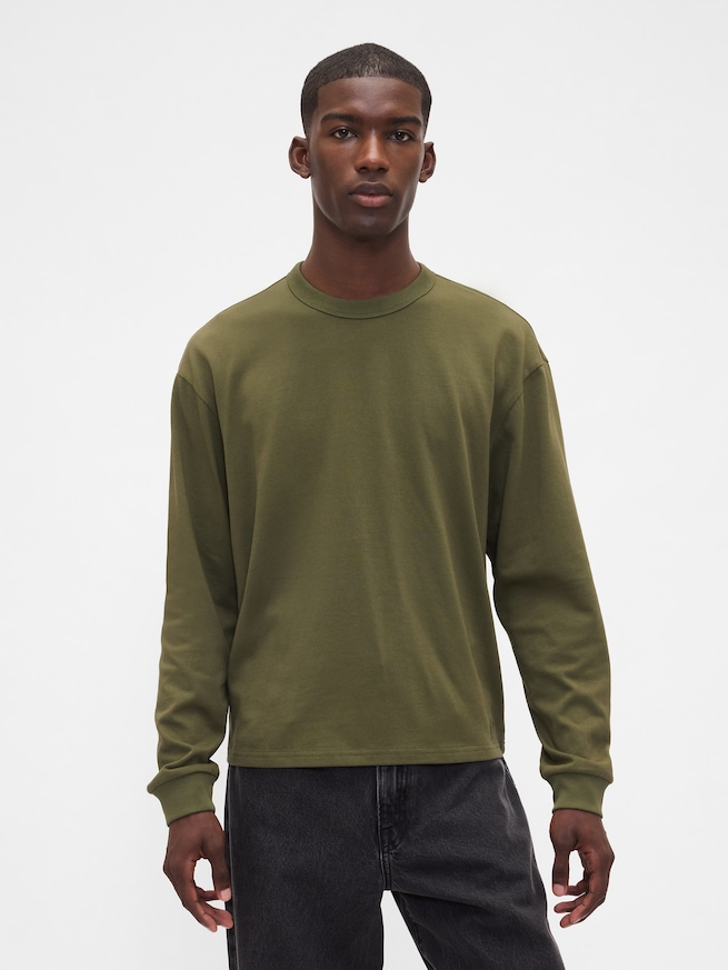 オーバーサイズ クロップド Tシャツ-0