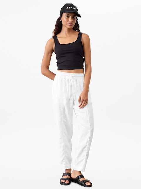 Retreat High Rise Linen Ankle Pant