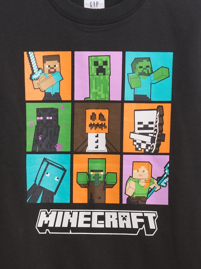 GapKids | マインクラフト グラフィック スウェットシャツ-4