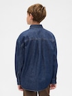 デニム オーバーサイズシャツ (キッズ)-2