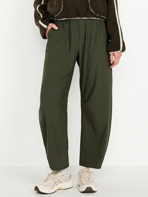 High-Waisted SleekTech Barrel Ankle Pants