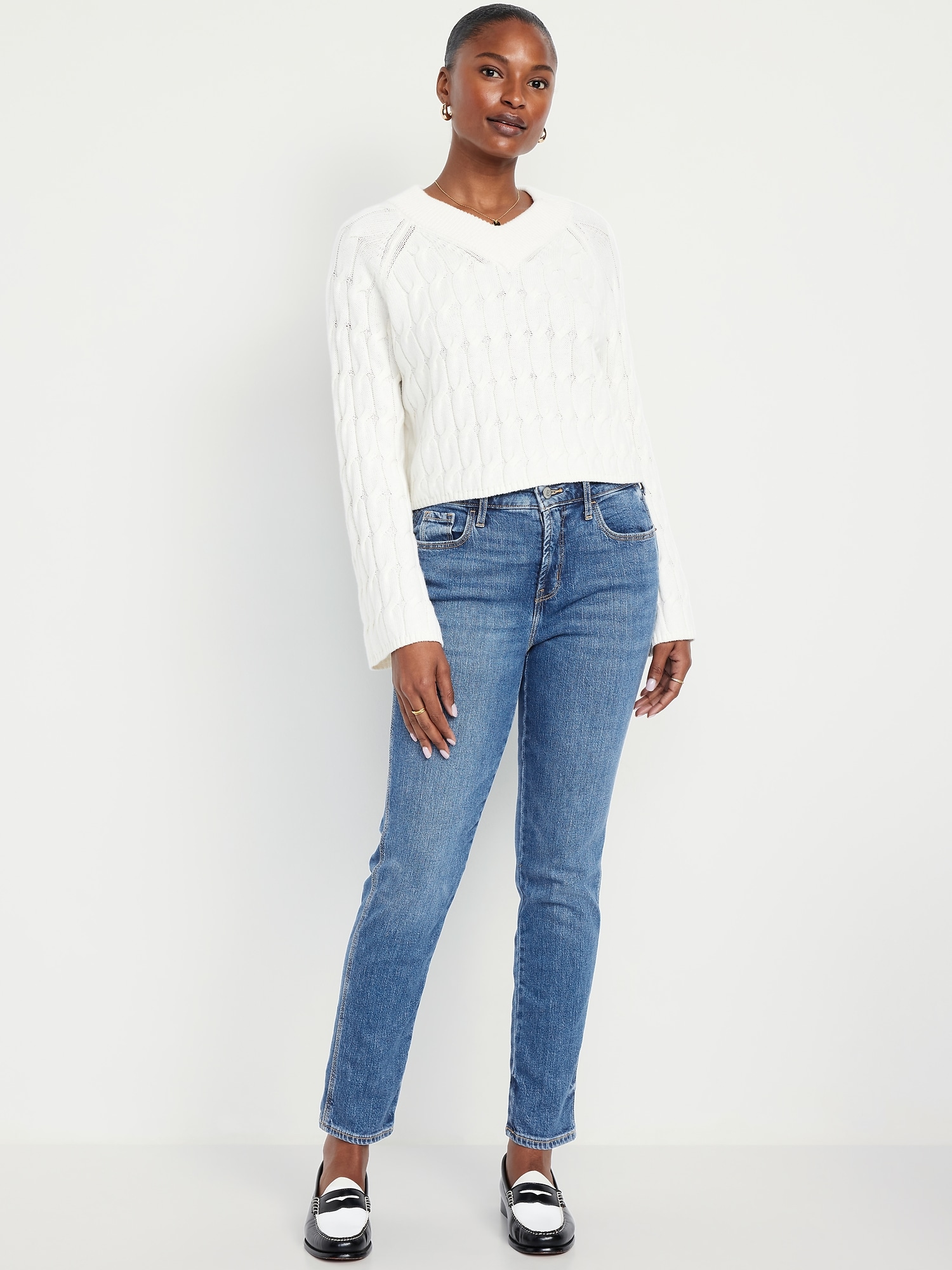 Curvy High-Waisted Vintage Slim Jeans