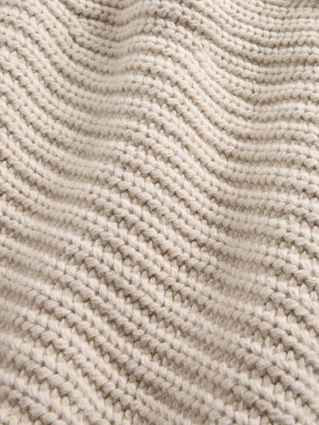 コットンブレンド ラップ ニットカーディガン-3