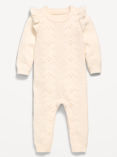 SoSoft Ruffled-Shoulder Sweater One-Piece for Baby