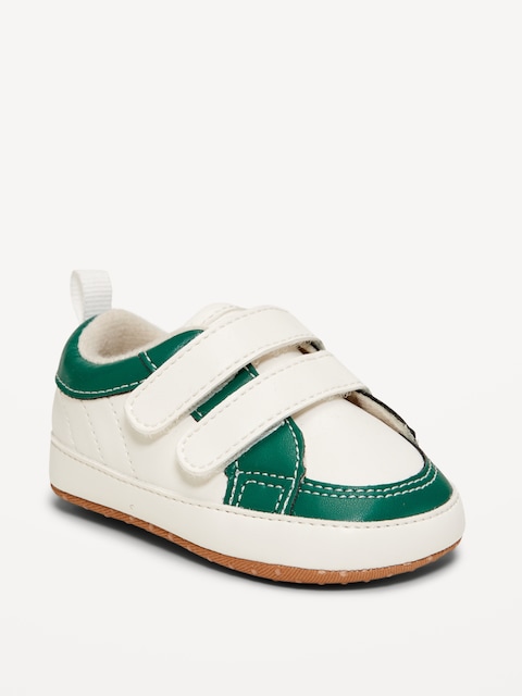 Double Secure-Strap Faux-Leather Sneakers for Baby