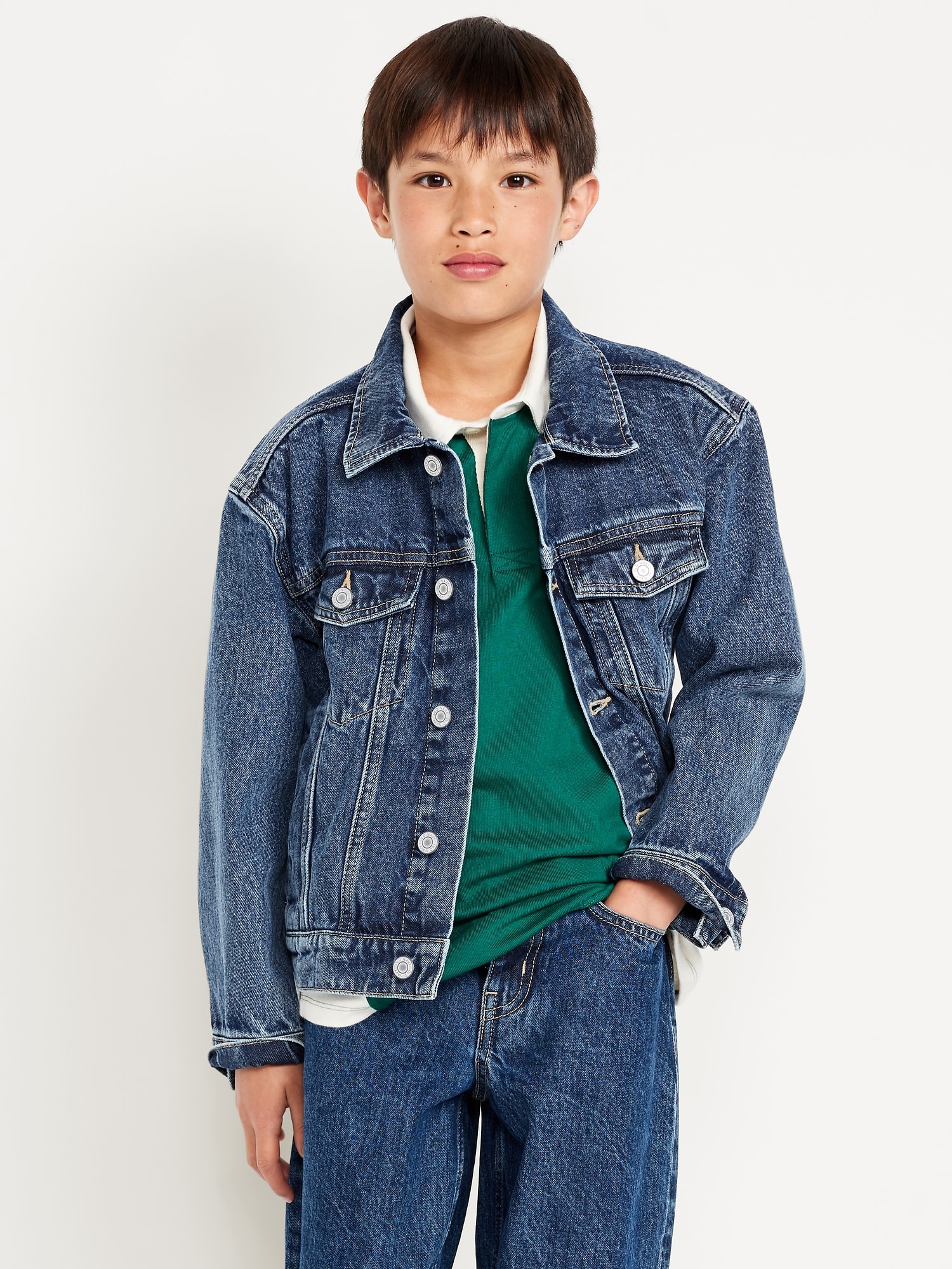 VESTE DE CAMIONNEUR EN DENIM NON EXTENSIBLE POUR GARÇON