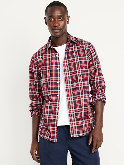 CHEMISE PASSE-PARTOUT À COUPE ÉTROITE À MOTIF