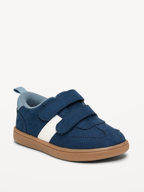 Double Secure-Strap Faux-Suede Sneakers for Toddler Boys