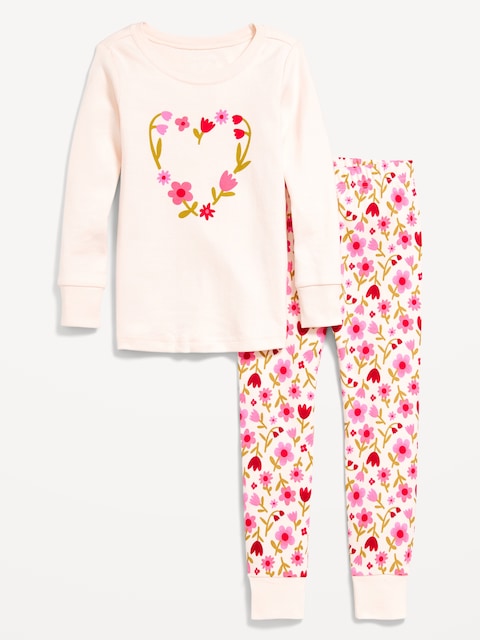Printed Snug-Fit Pajama Set for Toddler & Baby