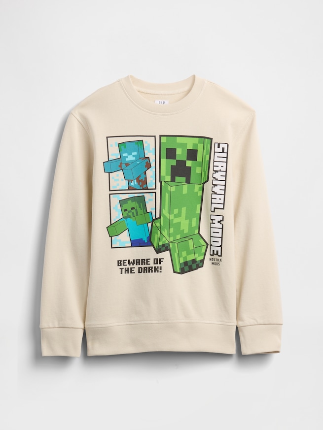 GapKids | マインクラフト グラフィック スウェットシャツ-3