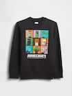GapKids | マインクラフト グラフィック スウェットシャツ-1