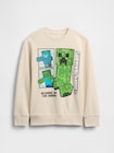 GapKids | マインクラフト グラフィック スウェットシャツ-1