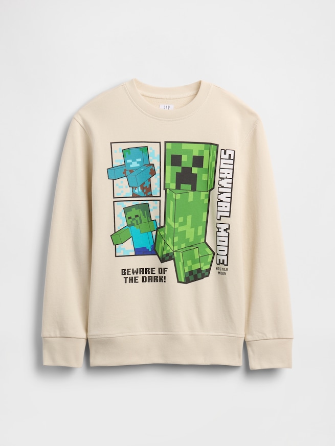 GapKids | マインクラフト グラフィック スウェットシャツ-1