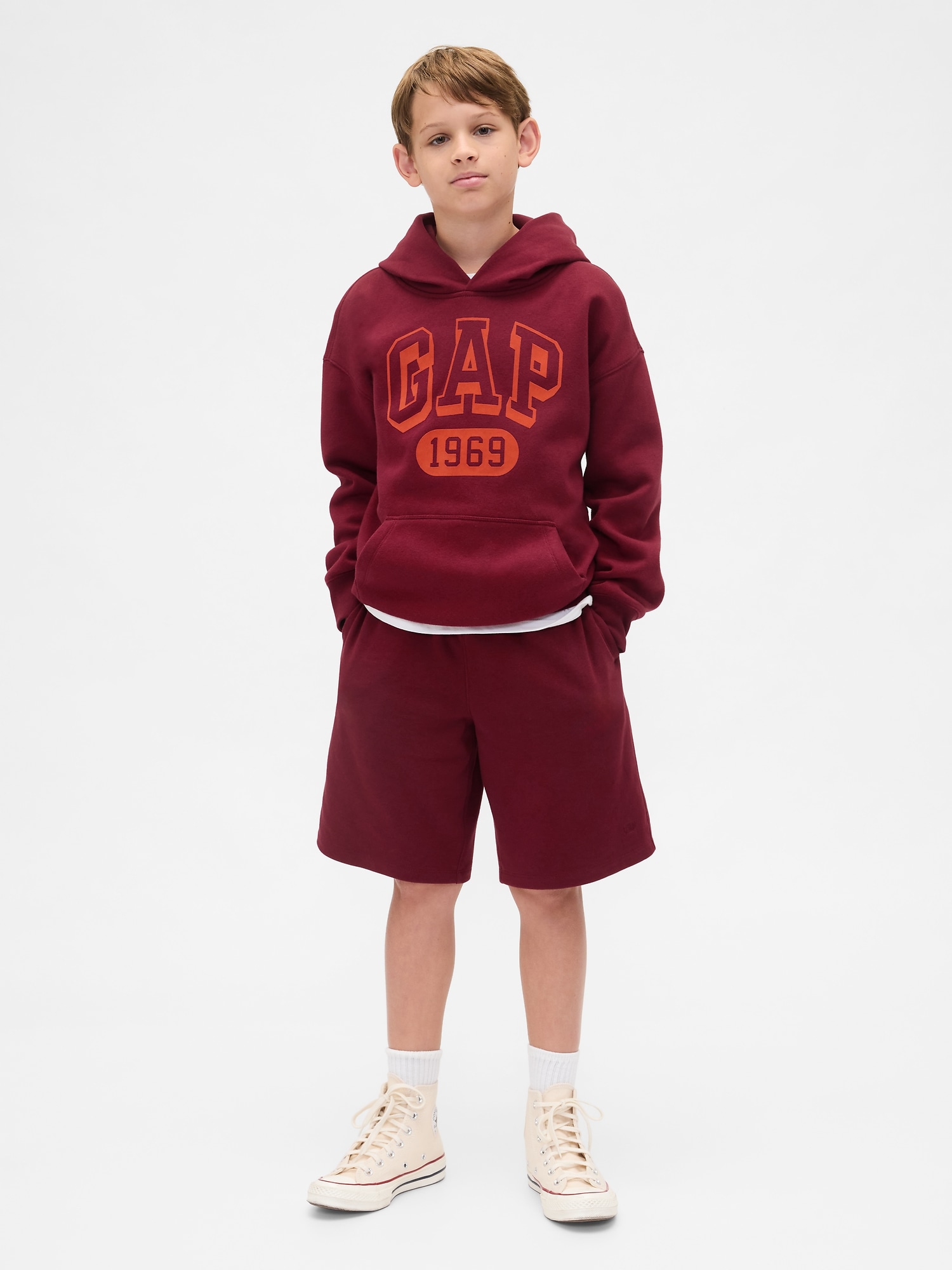 SHORT BALLON EN COTON OUATÉ VINTAGEDOUX POUR ENFANT, ENTREJAMBE DE 21,5 CM