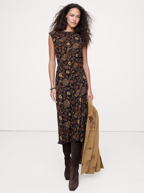 Low-Back Midi Dress