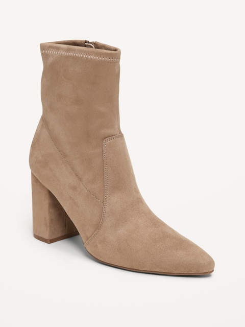 BOTTINES À TALON EN SUÉDINE POUR FEMME