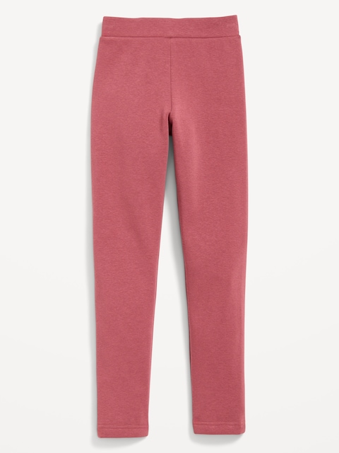 High-Waisted Full-Length Fleece Leggings for Girls