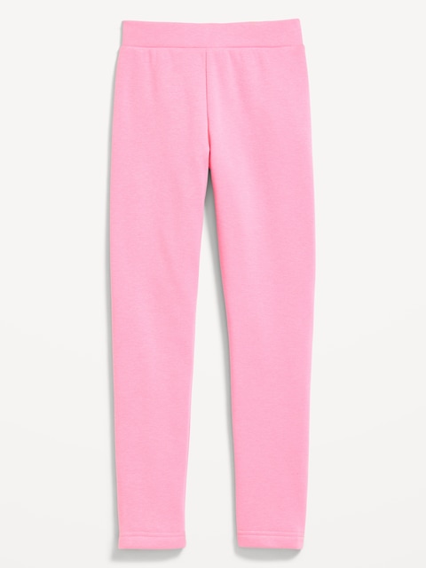 High-Waisted Full-Length Fleece Leggings for Girls