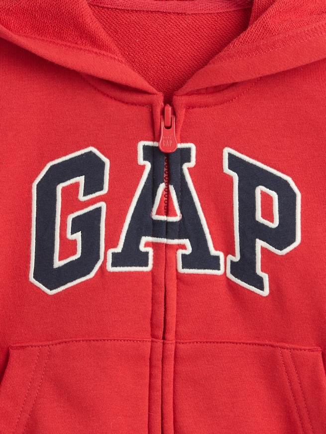 babyGap リラックス GAPロゴ ジップアップパーカー-3
