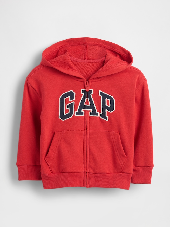 babyGap リラックス GAPロゴ ジップアップパーカー-1