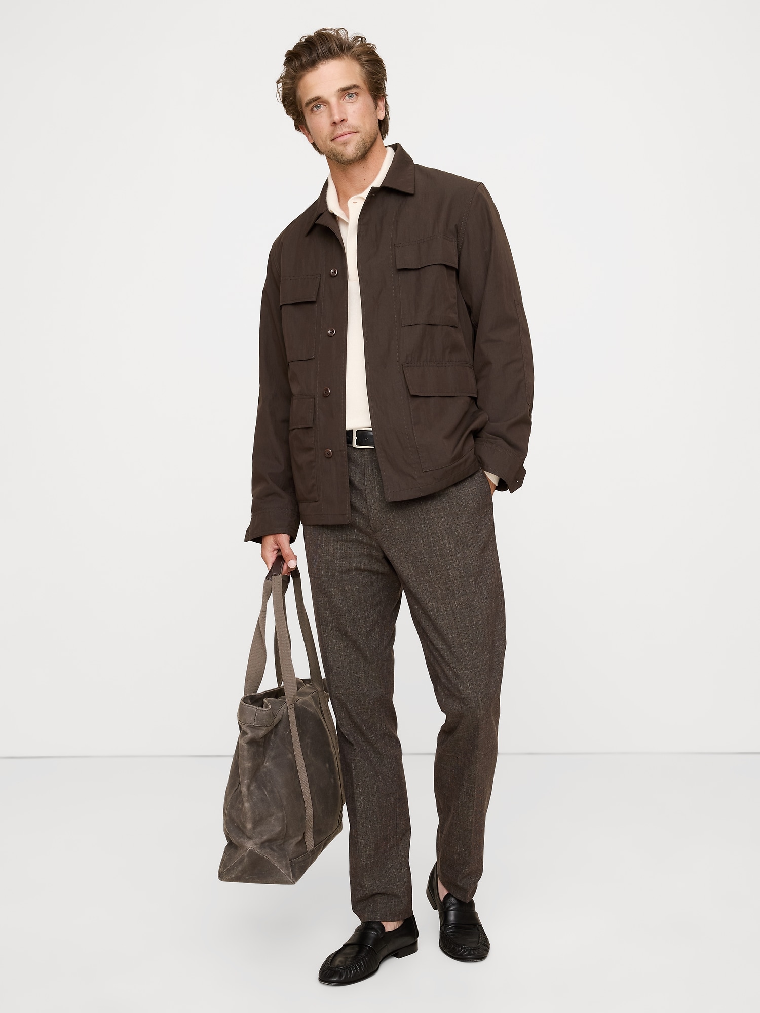 PANTALON HABILLÉ INFROISSABLE À COUPE ÉTROITE