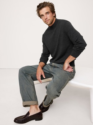 メリノ モックネックセーター