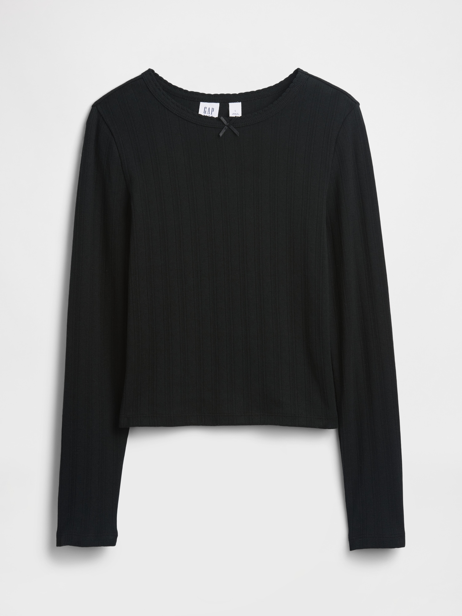 Kids Ribbed Pointelle T-Shirt