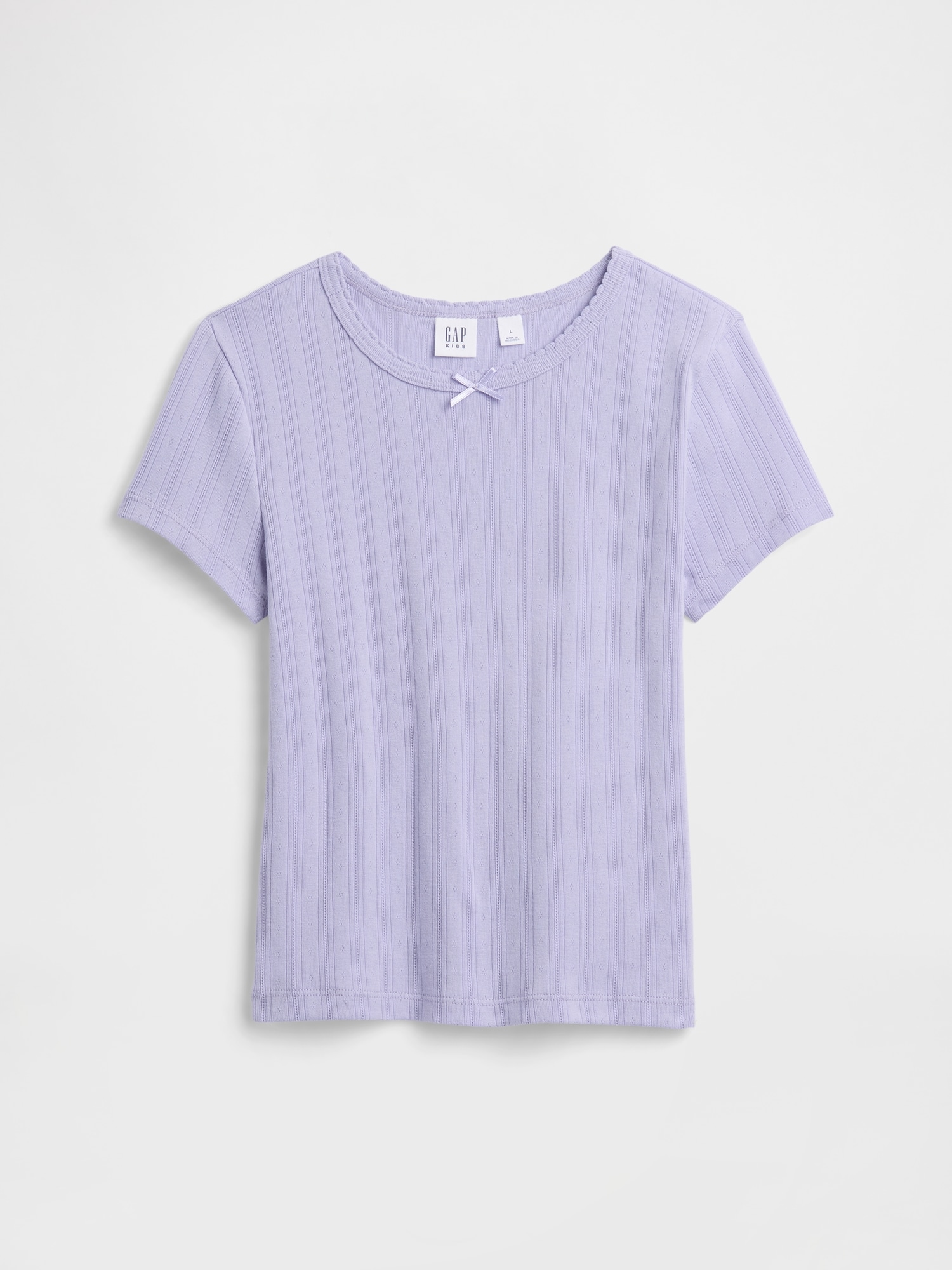 Kids Ribbed Pointelle T-Shirt